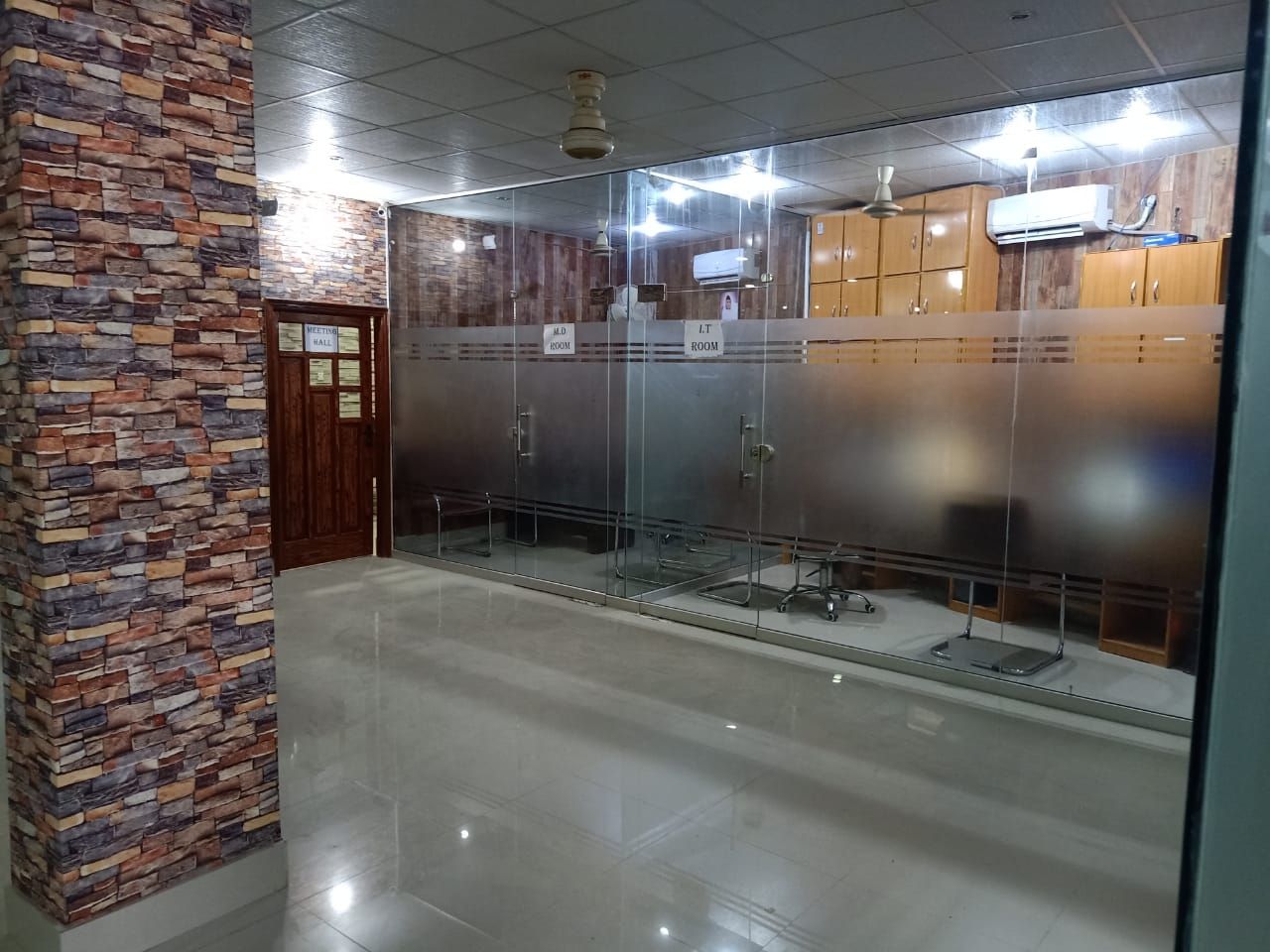 Kandh Kot branch office floor with the meeting hall, MD room and IT room