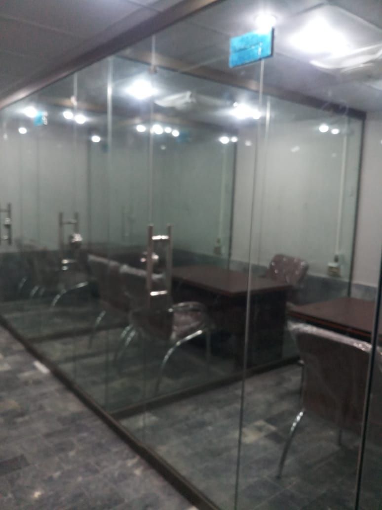 Glass-partitioned offices at the Shikarpur branch